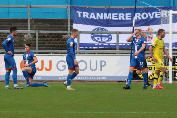 News and Star: United show their disappointment after Tranmere strike (photo: Barbara Abbott)
