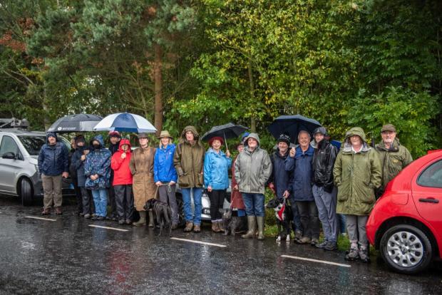 News and Star: DEPARTURE: Protesters line up before riding Blaze Fell