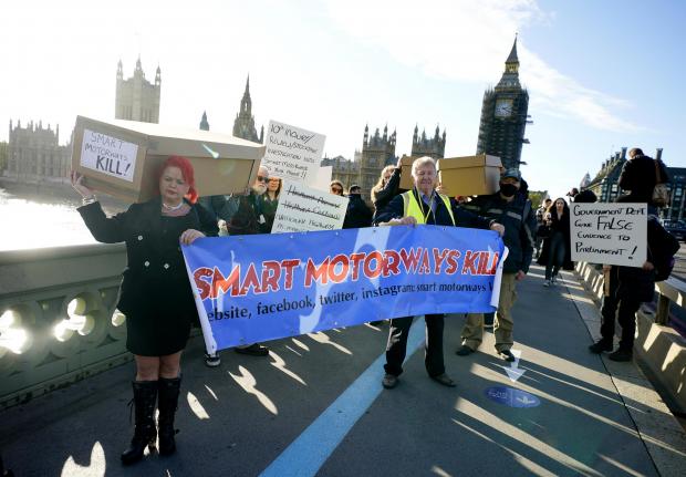 News and Star: Smart motorways were protested against in London at the beginning of November (PA)