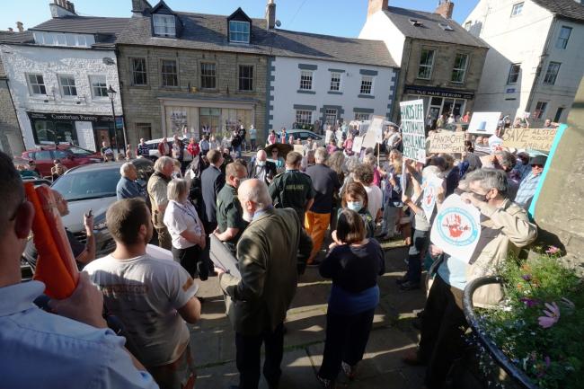 Alston Moor residents protest NWAS