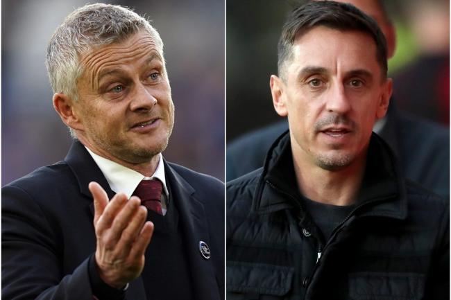 Gary Neville says Solskjaer can be proud of the job he has done (PA)