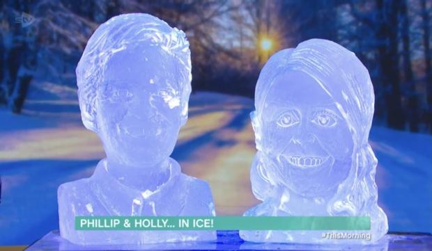 News and Star: Ice sculptors of Phillip and Holly. Credit: ITV