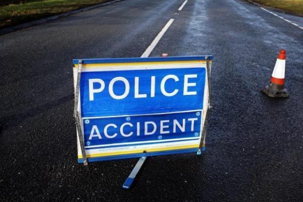 Road closed in both directions following crash