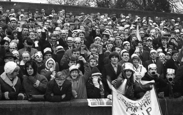 News and Star: The travelling Blues fans at Gay Meadow