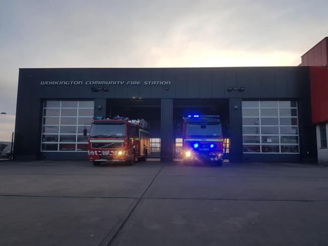 Four appliances - two from Workington Fire Station and two from Whitehaven Fire Station - were called to the property in Distington on December 4
