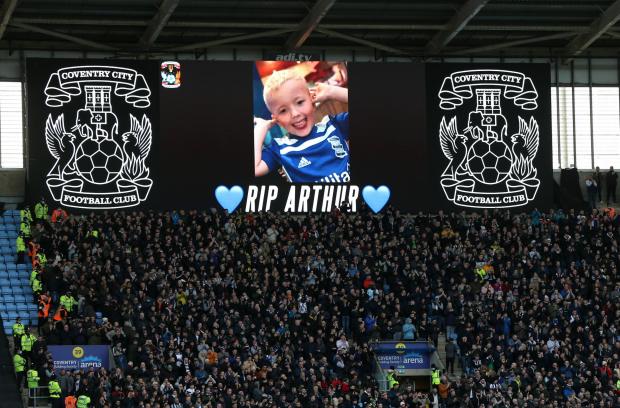 News and Star: A tribute to Arthur Labinjo-Hughes at Coventry City today (photo: PA)