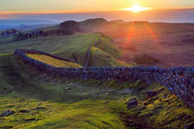 News and Star: The sun shining on the wall. Picture: Hadrian’s Wall Partnership