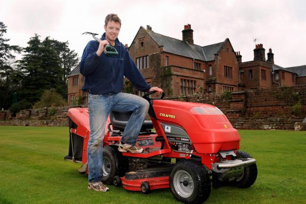 News and Star: Collin pictured during his day job in 2008 as a gardener at Nunwick Hall (photo: David Hollins)