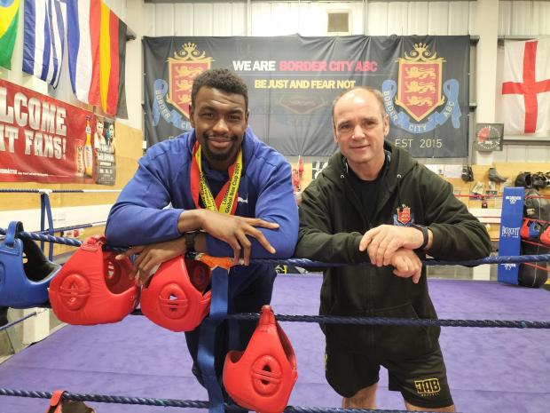 News and Star: Ike Ogbo with coach Dean Jopson at Border City ABC in Carlisle