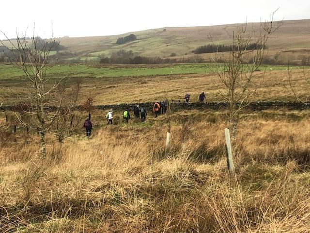 Brampton Walkers are Welcome walking group on their Bewcastle walk. Photo by Heather Tipler