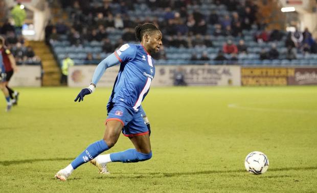 News and Star: Omari Patrick in action for United