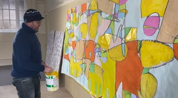 News and Star: Daniel Ibbotson working on his art