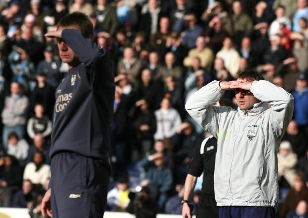 News and Star: Simpson, right, said his experience at Preston had helped to shape his outlook on management (photo: PA)
