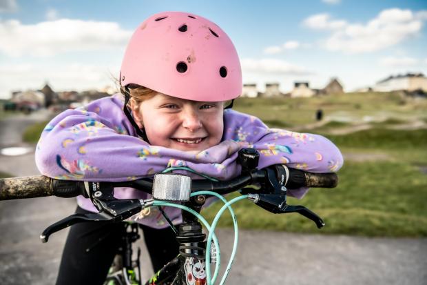 News and Star: Layla-Mae takes a rest at the Seascale BMX Pump Track. Pics: Tom Kay