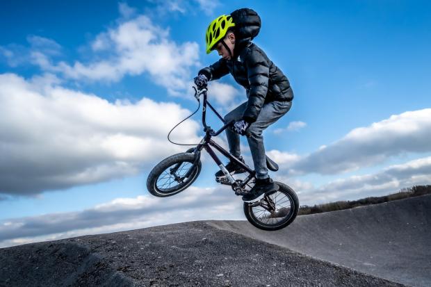 News and Star: Connor shows off some moves at the Seascale BMX Pump Track