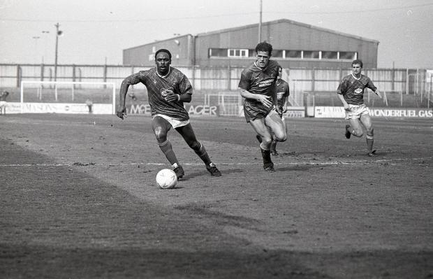 News and Star: United's Keith Walwyn goes on the attack