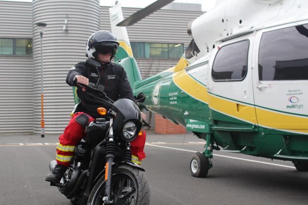 News and Star: DONATE: Paramedic Jake Gunn on the bike