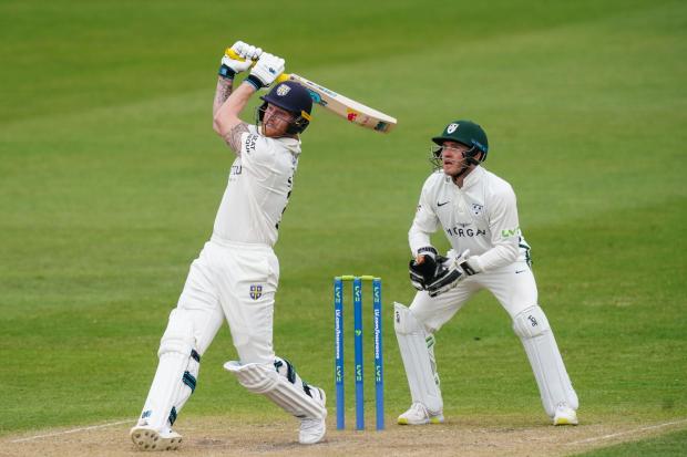 Ben Stokes hits a six in his brilliant innings for Durham (photo: PA)