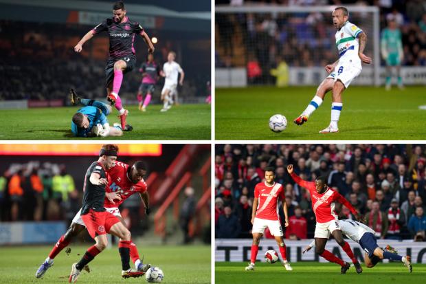 Free agents (clockwise from top left): Padraig Amond, Jay Spearing, Toumani Diagouraga, Callum Camps (photos: PA)