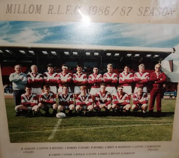News and Star: A team picture from 1986/1987 featuring coach Ron Jackson, top left