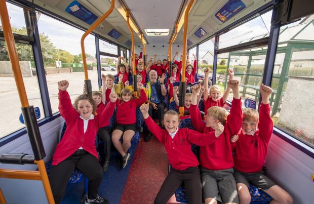 News and Star: Kirkbride Primary School pupils on the 93