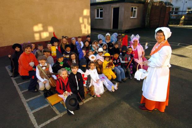 2006: Celebrating World Book Day at St Ursula's School in Wigton pupils and staff dressed up as their favourite fictional characters.