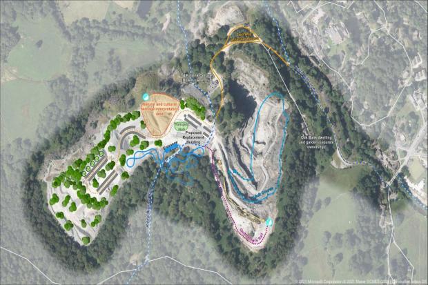 A computer-generated image of what the park would look like