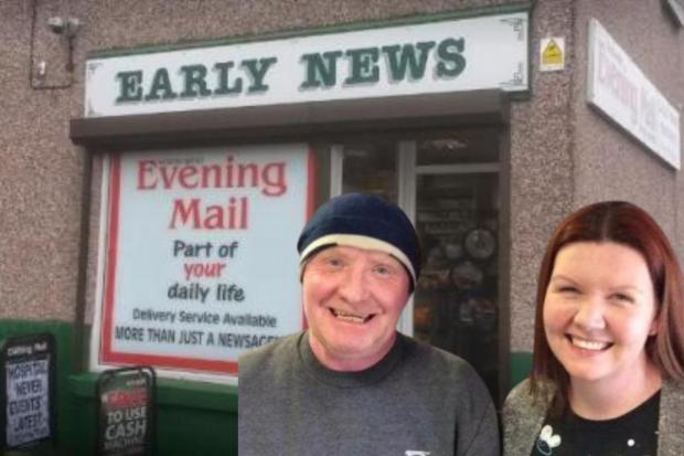 OWNERS: Stuart and Caroline Benson, owners of Early News, Walney will be closing at 12pm today