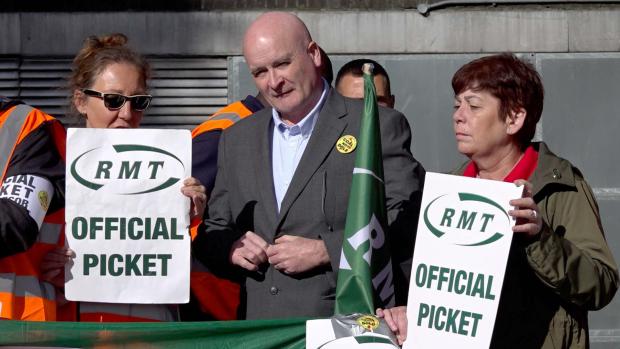 News and Star: Mick Lynch on the picket line at Euston station (PA)