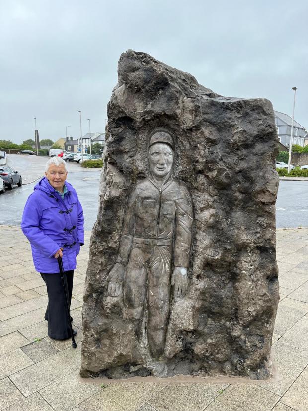 News and Star: • Cllr. Marjorie Rae – local member for Harrington/ Salterbeck with scupture 