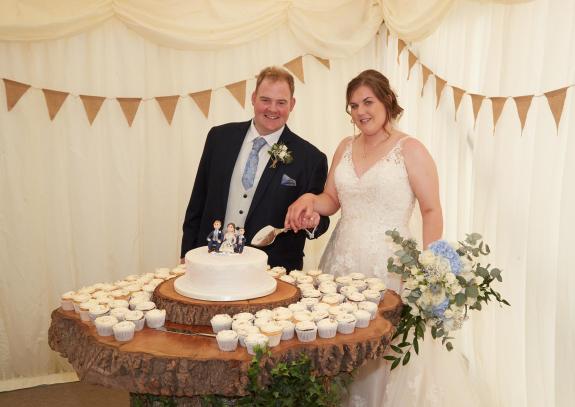 News and Star: The couple cut into their wonderful cake News and Star: The couple cut into their wonderful cake