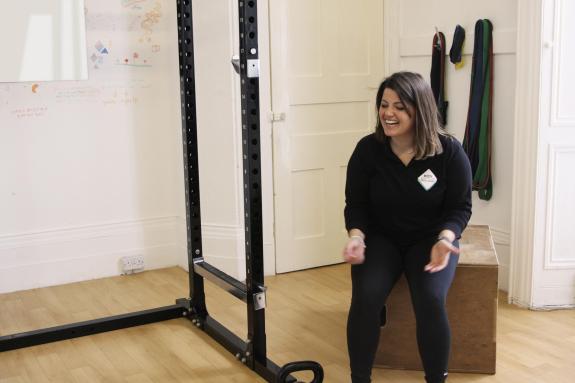 News and Star: Louise Benn inside the fitness centre Coach Louise Benn outside Body Matters