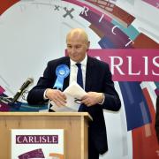 General Election count 2019 for Carlisle at the Civic Centre. Conservative Party candidate John Stevenson wins the Carlisle seat for the fourth time12th DECEMBER  2019. DAVID HOLLINS