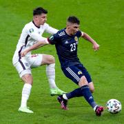 File photo dated 18-06-2021 of England's Mason Mount (left) and Scotland's Billy Gilmour. Issue date: Monday June 21, 2021..
