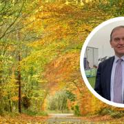 Inset: George Eustice, Secretary of State for Environment, Food and Rural Affairs