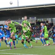 United attackers are outnumbered in the Forest Green box (photos: Richard Parkes)