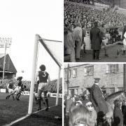 Scenes from a packed Brunton Park as Carlisle United take on Arsenal in January 1973 (photos Mike Scott / News & Star)