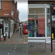 Leanne in 2009 (left) pictured by Google Maps in the same spot on Victoria Place as she was in 2018