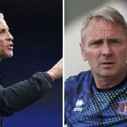 Keith Curle and Paul Simpson (photos: PA / Barbara Abbott)