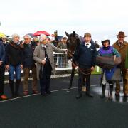 Elizabeth Gale, third from right, pictured after her win at Exeter