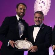 Gareth Southgate pictured with Paul Simpson in 2018, following England Under-20s' World Cup win under the current Carlisle boss
