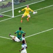 Jordan Pickford saves from Senegal's Boulaye Dia