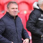 Paul Simpson on the touchline at Doncaster