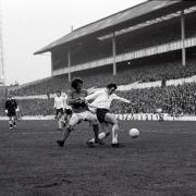 Stan Bowles in action for United in the White Hart Lane clash