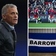 Keith Curle's Hartlepool United, left, were big winners today, as were Stevenage, top right, while Barrow, bottom right, are making an official complaint over their postponement