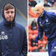 Jamie Devitt, left, played the full game at Middlesbrough. Right, assistant manager Gavin Skelton