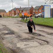 Cllr Sean Reed is concerned about the state of the road