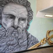 Poseidon at the Strand underpass - by Beardy Synergy at CUCST