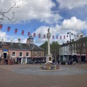 Bunting is up in Carlisle city centre for the coronation
