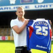 Adam Clayton, pictured after signing for Carlisle in the 2009/10 season.